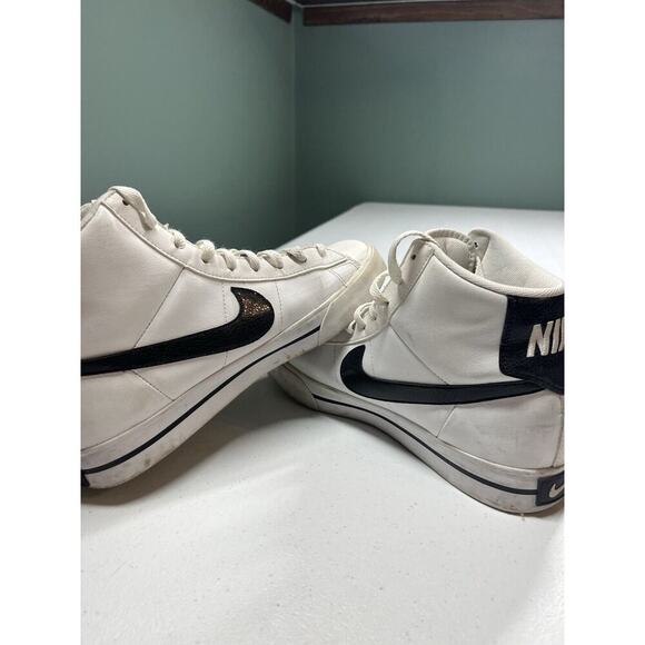 Nike Classic Sweet High Top White Black Women Sneaker Shoe Size 10 - Picture 6 of 9